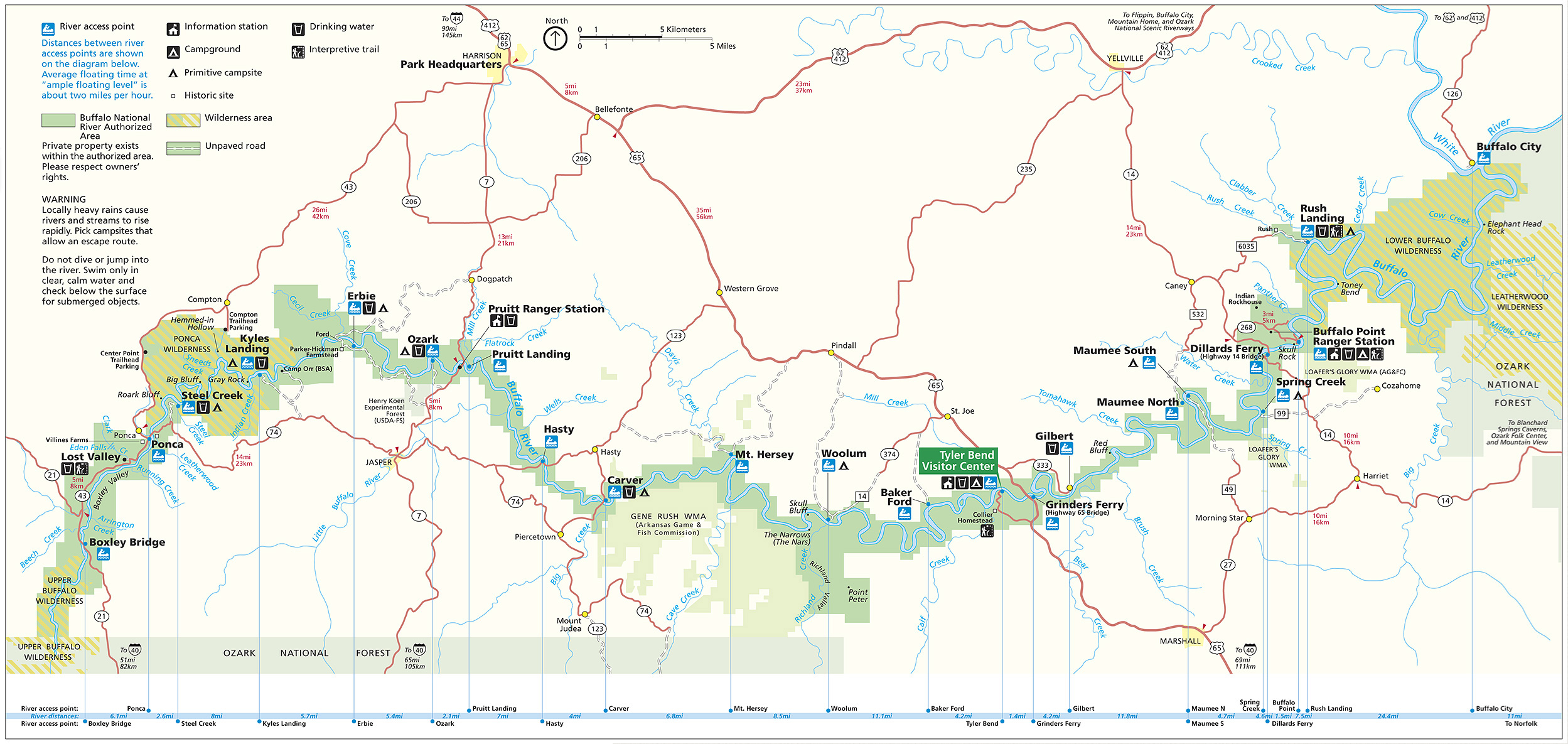 Buffalo River Map